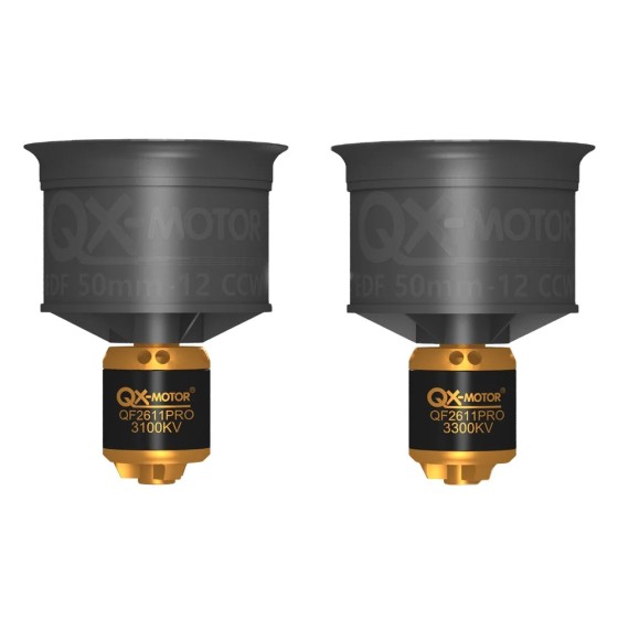 Original QX-MOTOR New 50MM EDF 12 Blade Ducted Fan With QF2611 PRO CW CCW Brushless Motor for Remote-controlled Aircraft
